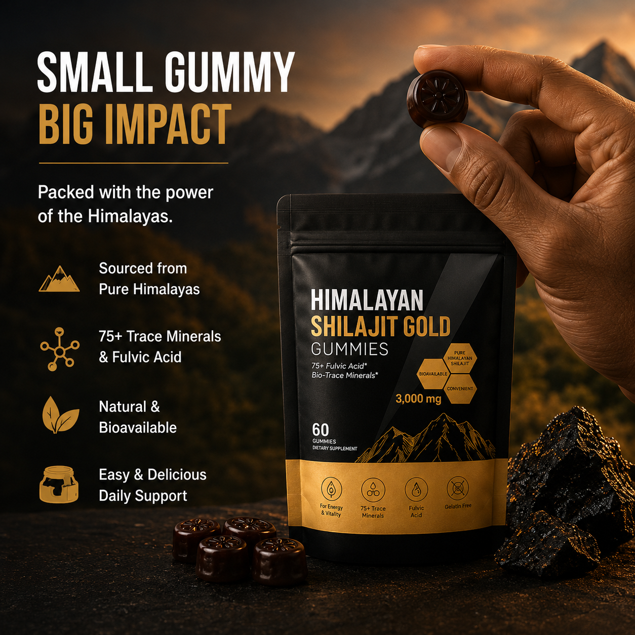 Himalayan Shilajit Gold 60 Gummies